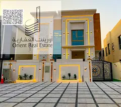 Villa for sale in Ajman, Al Zahia area, including registration and ownership fees, 5 master bedrooms