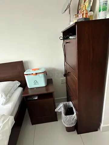 Stylish Wooden Nightstand with Storage