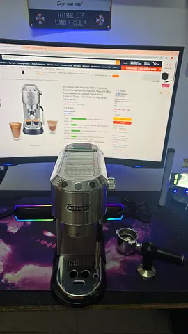 De’Longhi Dedica Arte EC885 – Slim Espresso Machine + MyLatteArt Steam Wand