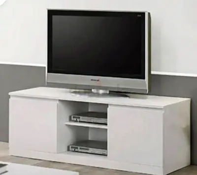 Home Center Modern White TV Stand