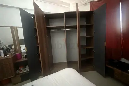 Stylish Wooden Wardrobe with Mirrors