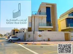 Villa for sale in Ajman, Al Zahia area, including electricity and water. The villa consists of 6 mas