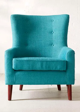 Elegant Turquoise Accent Chair
