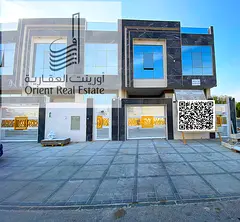 Villa for sale in Ajman, Al Helio 2 area. The villa consists of 4 master bedrooms, a majlis, 2 livin