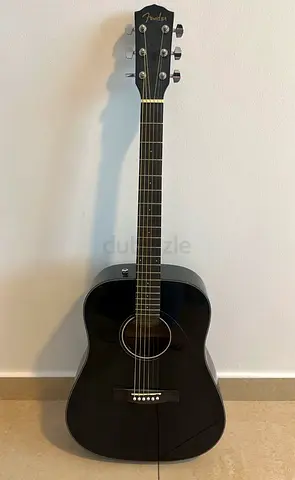 Fender CD60S dread black acoustic new guitar not played