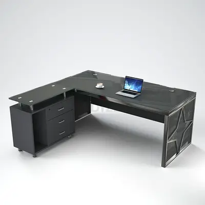 Sleek and Modern L-Shaped Office Desk