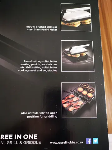 Three-in-one Panini, Grill  Griddle