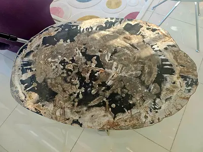 Marina Home Marble Coffee Table Chrome Legs