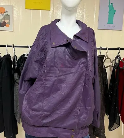 Vintage Etches leder Leather Jacket