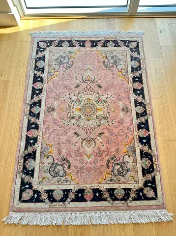 Museum-Grade 60-Raj Persian Rug | Kork  Silk Highlights | 45-Year Vintage