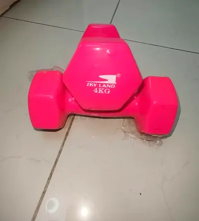 Bright Pink 4kg Dumbbell for Home Workouts