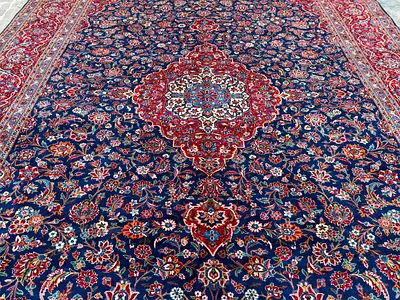 3x5 Meter / Beautiful Handmade Vintage Persian Kashan Carpet Korkwool