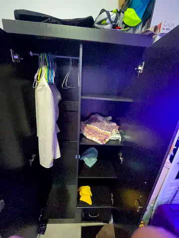 Sturdy Black Wardrobe for Sale