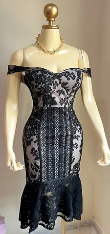 Black lace dress