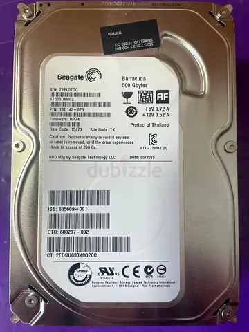 Seagate Barracuda 500GB 7.2K RPM 6G 3.5 Inch SATA HDD ST1000DM002