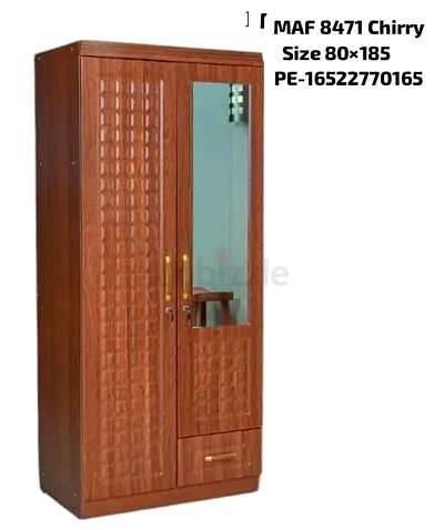 Elegant Wooden Wardrobe with Mirror
