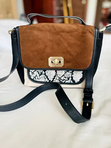 Sling Handle Handbag - Black Brown White - NEW/UNUSED