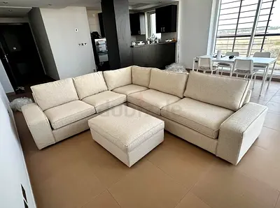 Great Condition Ikea Kivik Corner Shape Sofa Beige without footstool