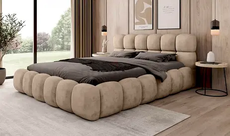 King Size Brand New Luxury Fully Customizable Bedframe,Hydraulic Storage Can be installed