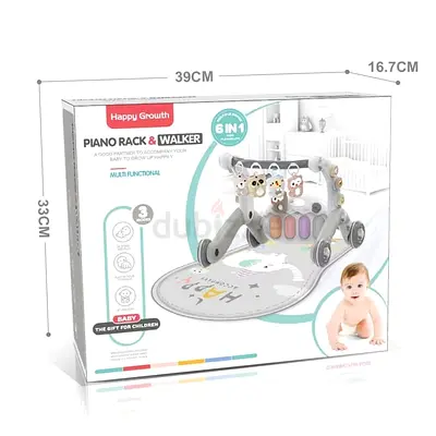 Happy Growth 6-in-1 Piano Rack  Walker for Babies