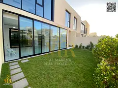 For rent in the heart of Al Zorah, a four-bedroom master villa with a garden, prime location and par