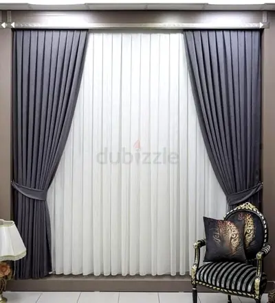 Elegant Grey and White Drapes for a Modern Touch