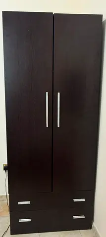 Modern Two-Door Wardrobe with Drawers خزانة ب بابين و جرارين