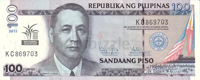 PHILIPPINES 100 PESOS COMMEMORATIVE BANKNOTE 2013