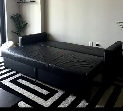 Modern Black Sofa bed with Storage