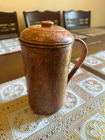 Antique Healthy Copper Coffee/Water Pot and Jar