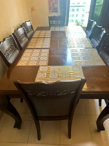 Elegant Table and 8 Chairs Linen Set for Your Dining Experience