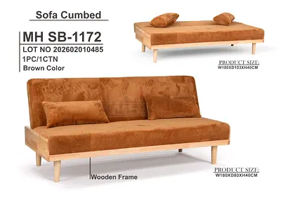Sofa Cumbed - Brown Color