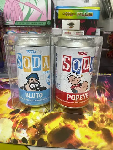 Rare Popeye  Bluto Soda Collectibles