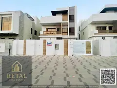 Luxury Villa for Sale in Al Bahya on Asphalt Road, 3 Floors, 5 Master Bedrooms, Central AC, Registra