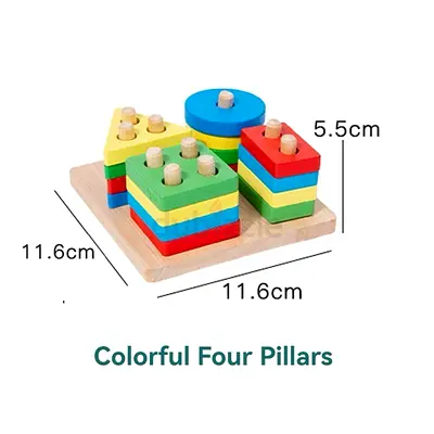 10pc Educational Wooden Toys for Kids