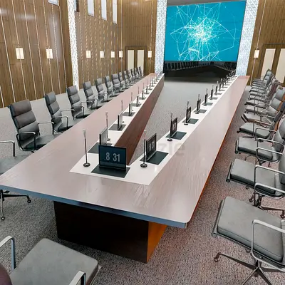 V Shape Office meeting table in UAE