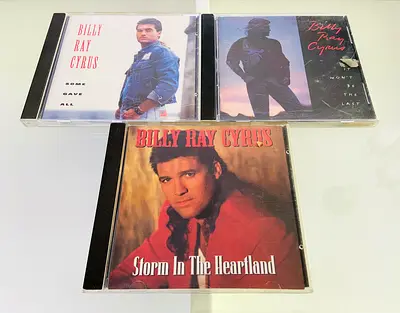 3 Billy Ray Cyrus Music CD’s