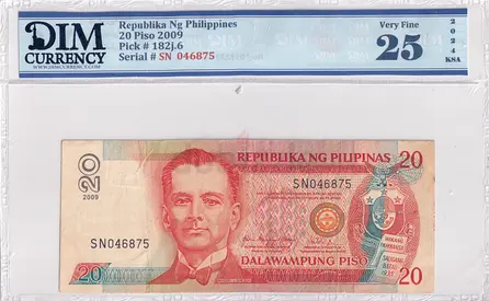 Philippine Banknote 20 piso 2009 DIM 60 AED