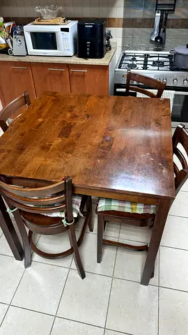 Solid Wood Dining Table – Seats 4