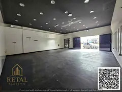 Commercial shop for rent in Al Alia Ajman, 45 sqm area, annual rent AED 50,000 in 4 payments with AE