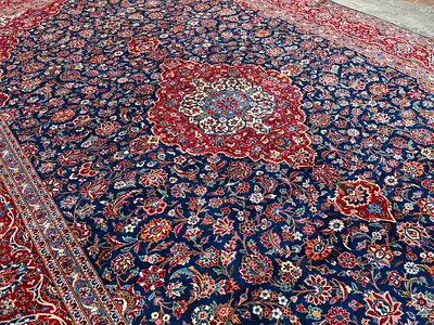 3x5 Meter / Beautiful Handmade Vintage Persian Kashan Carpet Korkwool