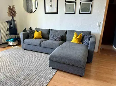 Almost new Ikea Vimle Sofa dark gray with Storage