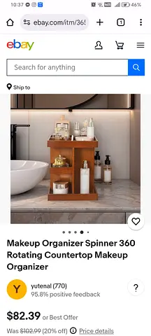 Stylish 360° Rotating Makeup Organizer (storage) for Men  women