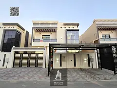 A beautifully designed luxury villa located next to the Chinese Market in Ajman, in the Al Bahia are