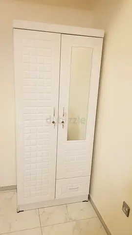 Stylish White Cabinet with Mirror