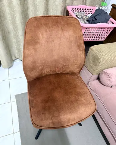 Single chair velvet brown