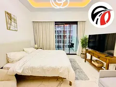 12 CHEQUE OFFER BRAND NEW FULLY FURNISHED BIGGEST STUDIO WITH CHILLER FREE