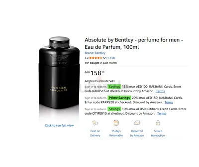 Unused Bentley Perfume for Half Price - Free Delivery