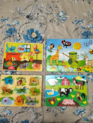 All for 30 AED kids Woden pazzles in perfect condition Location Al barsha 1