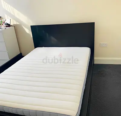 IKEA Malm Double size bed frame with ikea mattress.